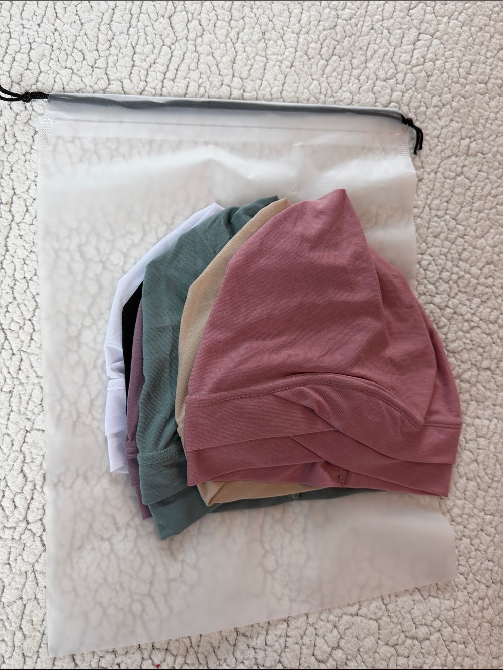Assorted Soft Turban Caps - 6 Pack - Picture 5 of 5